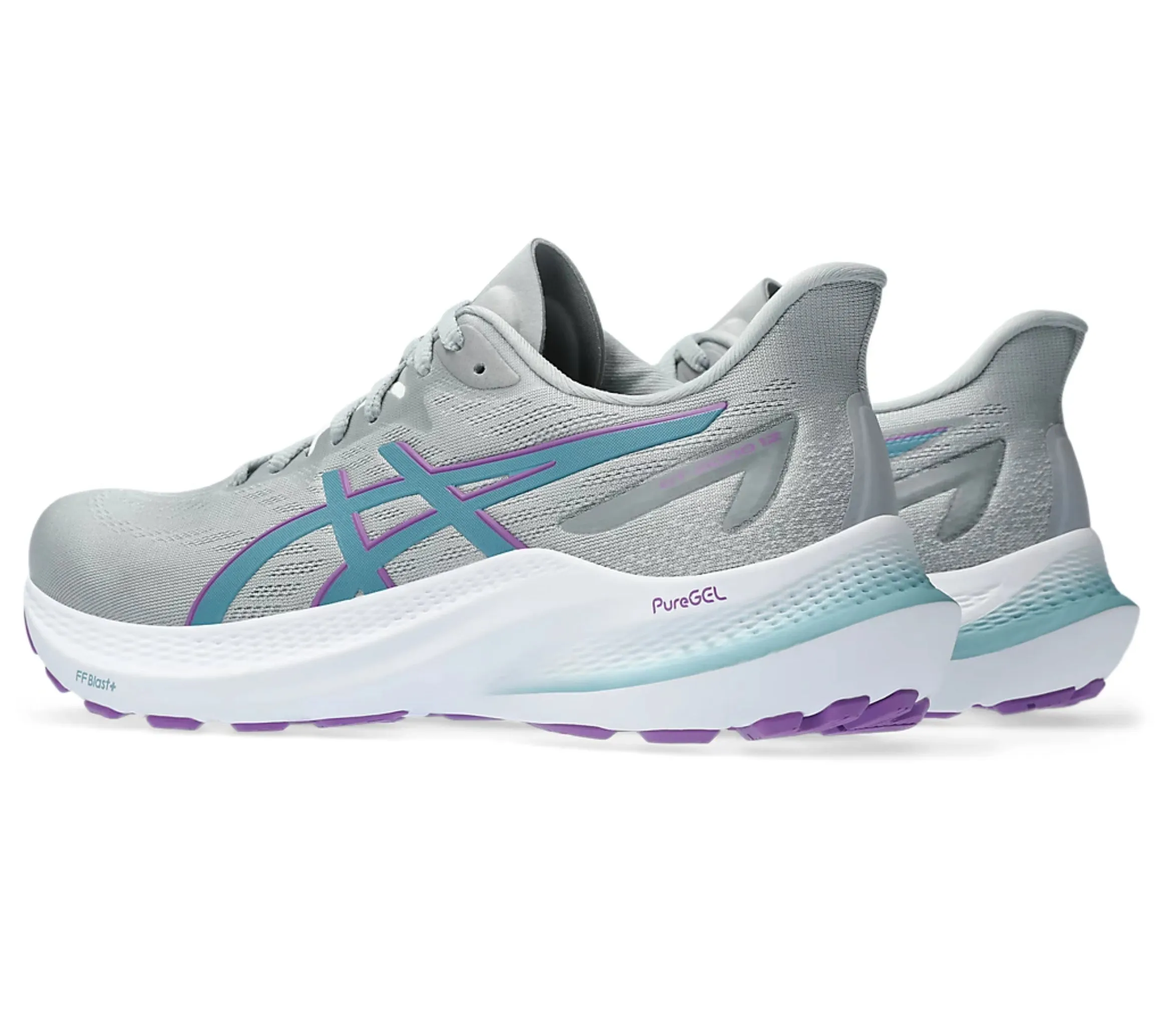 Asics GT-2000 12 Sports Running Shoes Piedmont Grey/Gris Blue - 1012B506