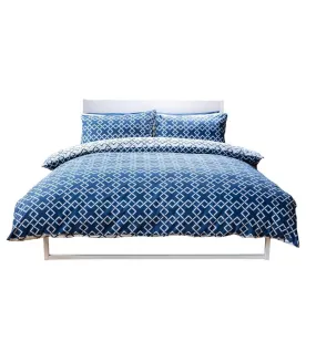 Atlanta duvet cover set navy/ivory Belledorm