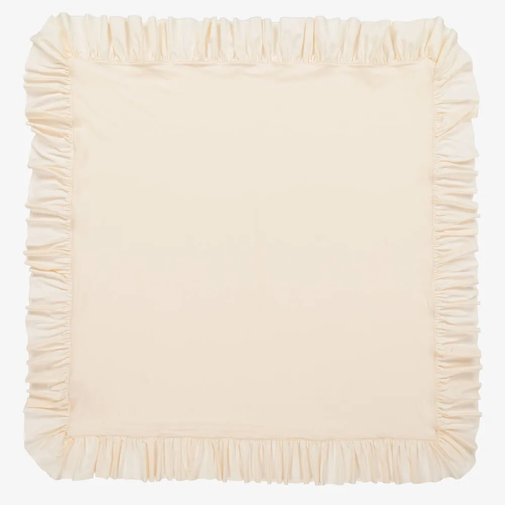 Baby Girls Ivory Cotton Blanket (90cm)