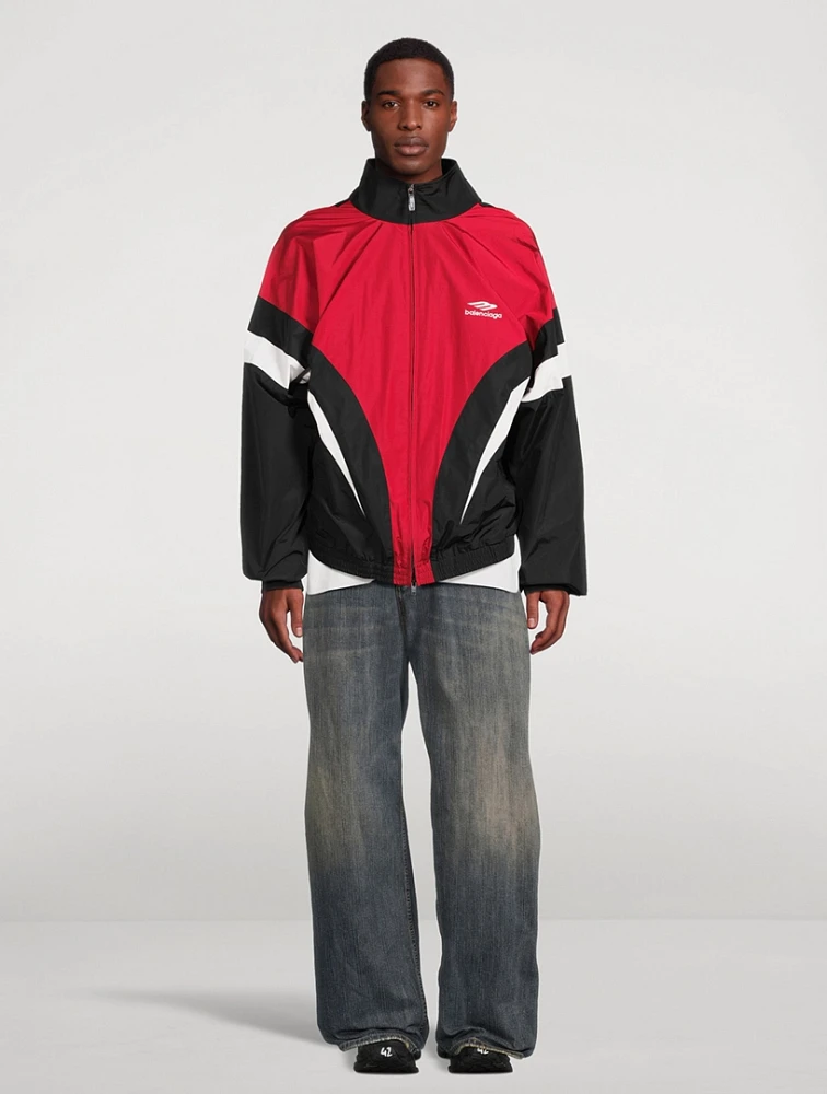 BALENCIAGA 3B 3B Sports Icon Off-Shoulder Track Jacket