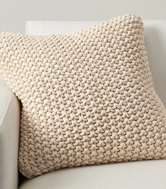 Bayside Seed Stitch Pillow Cover