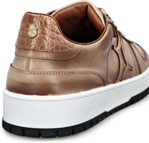 Billionaire Lo-top logo-patch sneakers Neutrals