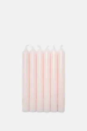 Box of 12 Rose Pastel Dinner Candles