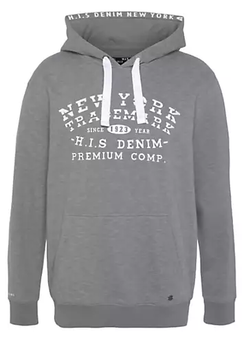 Brand Print Hoodie by H.I.S | Look Again