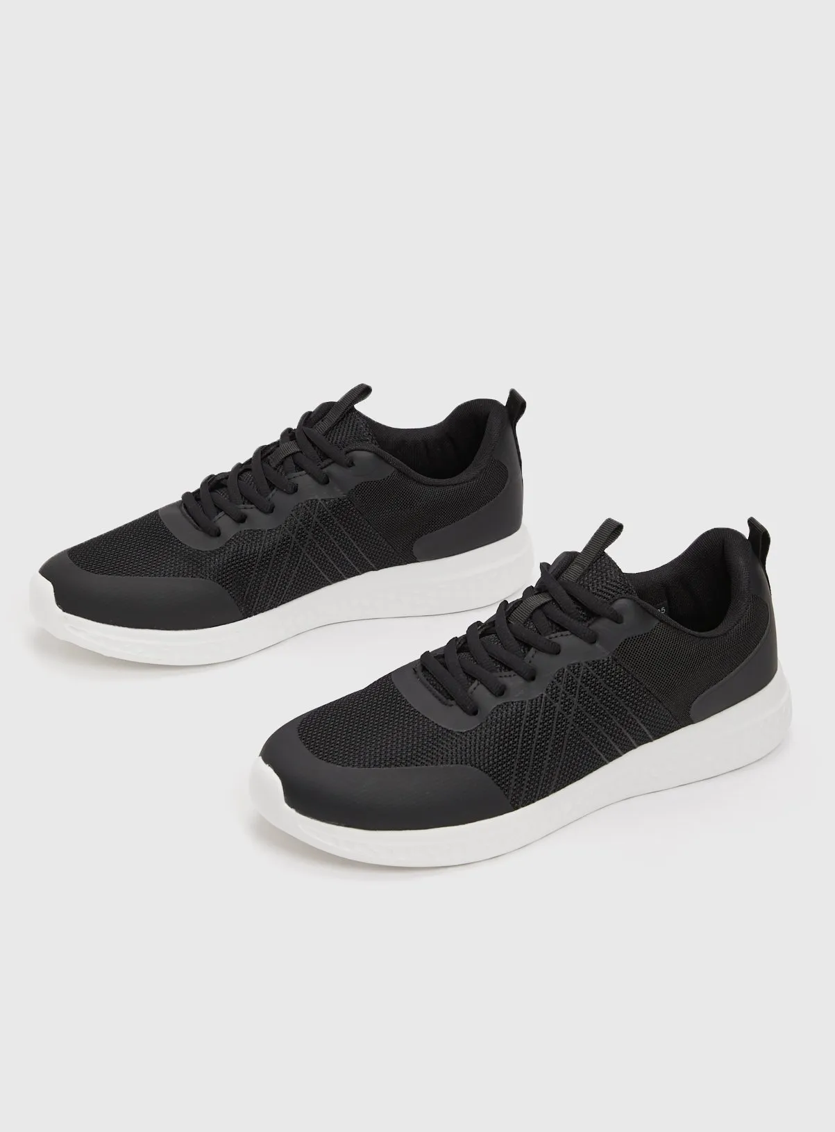 Buy Active Black Lace Up Trainers 6 | Trainers | Tu