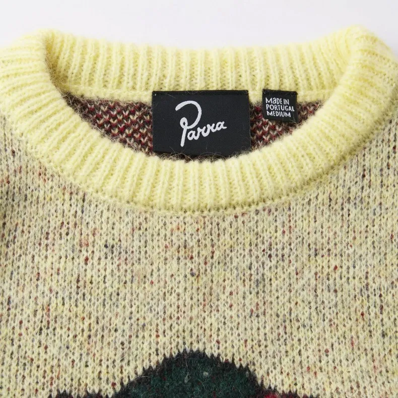 by Parra Stupid Strawberry Knitted Pullover (Yellow)