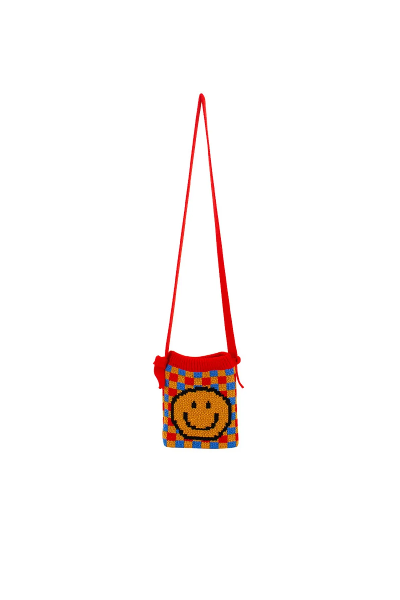 Cartoon Smiley Knitted One-Shoulder Bag