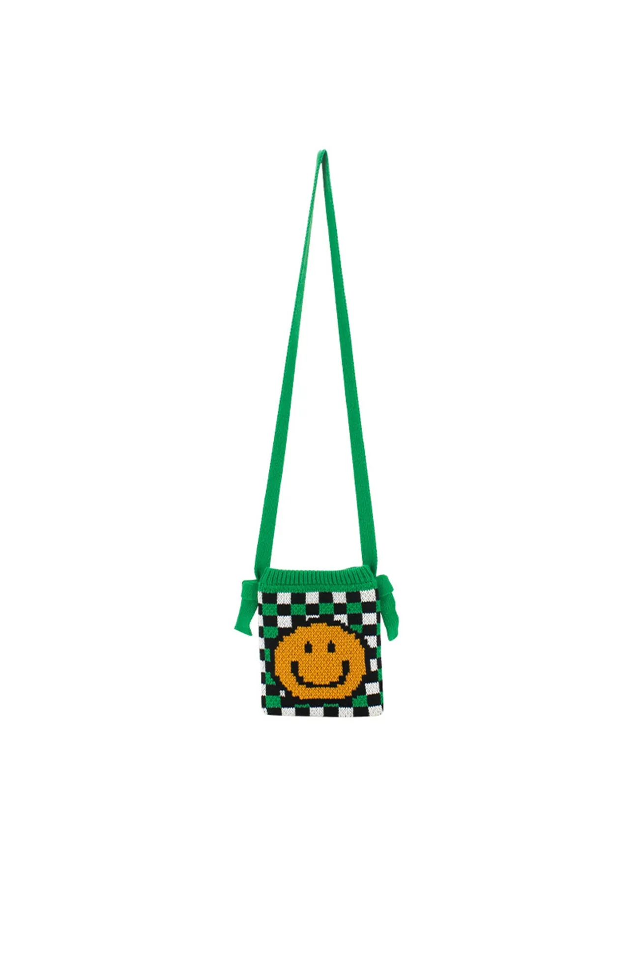 Cartoon Smiley Knitted One-Shoulder Bag