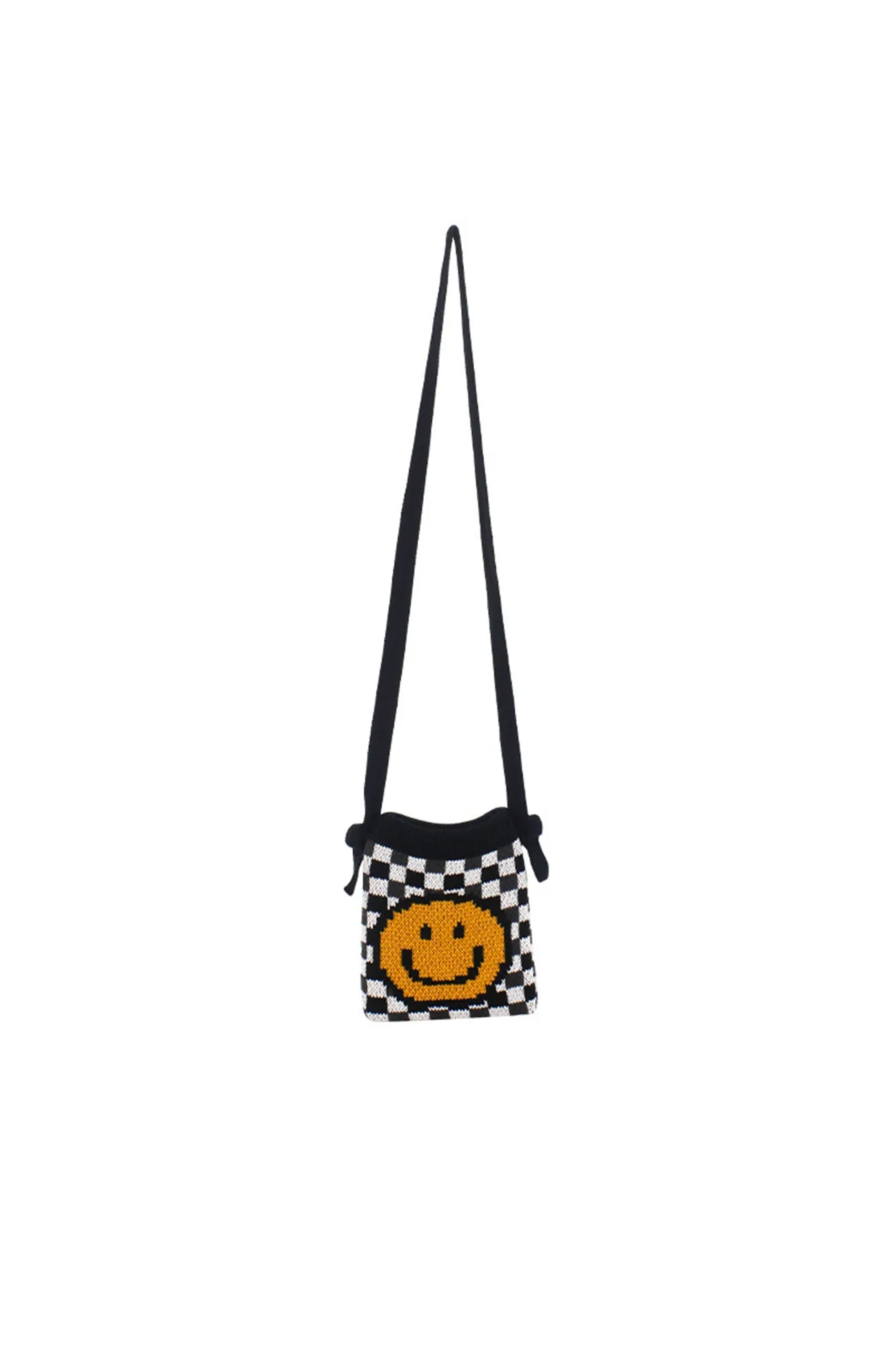 Cartoon Smiley Knitted One-Shoulder Bag