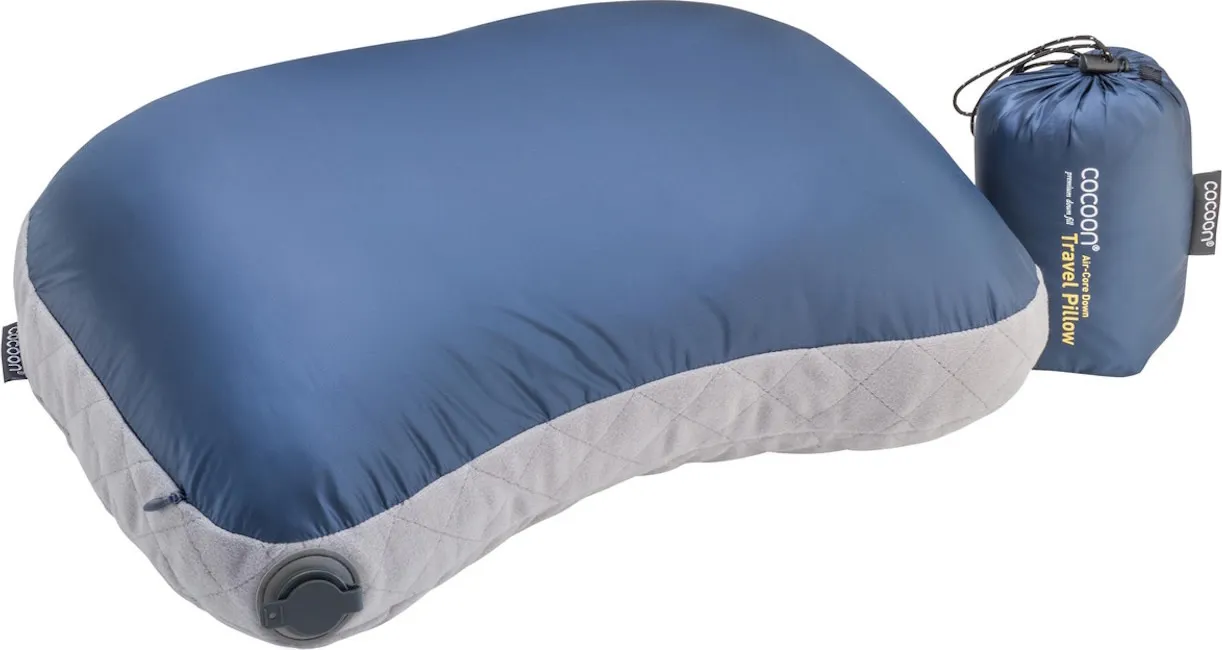 Cocoon Air-Core Down Travel Pillow Dark Indigo/Grey | Buy Cocoon Air-Core Down Travel Pillow Dark Indigo/Grey here | Outnorth