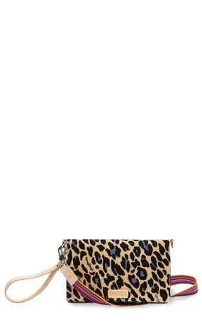 Consuela Blue Jag Leopard Print Uptown Crossbody Purse