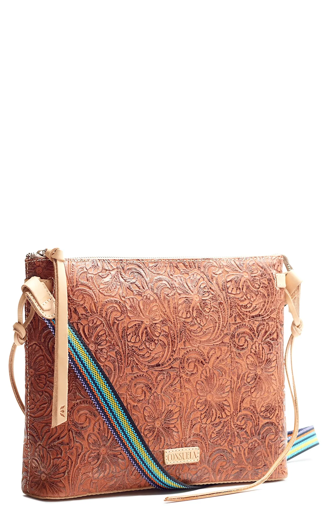 Consuela Sally Tooled Leather Downtown Crossbody Purse