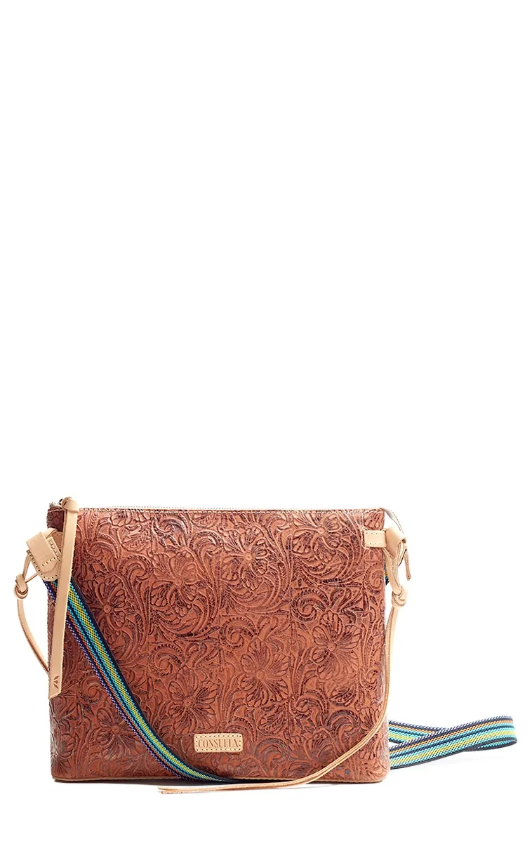 Consuela Sally Tooled Leather Downtown Crossbody Purse