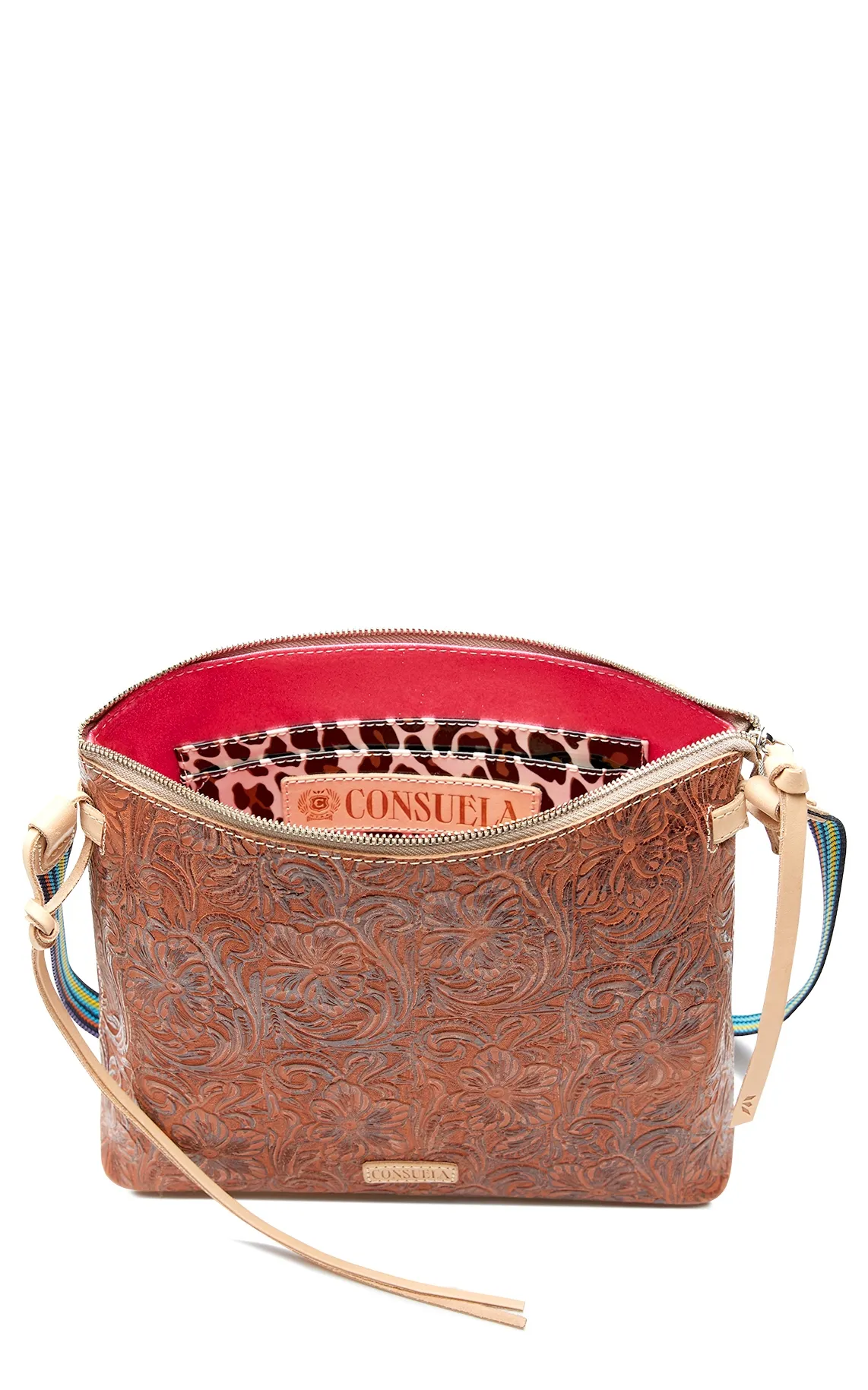 Consuela Sally Tooled Leather Downtown Crossbody Purse