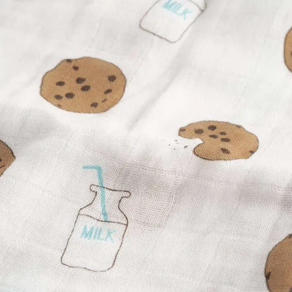 Dear Perli Bamboo Muslin Swaddle Blanket, Cookie Craze