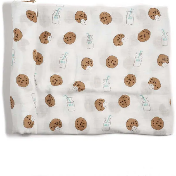 Dear Perli Bamboo Muslin Swaddle Blanket, Cookie Craze