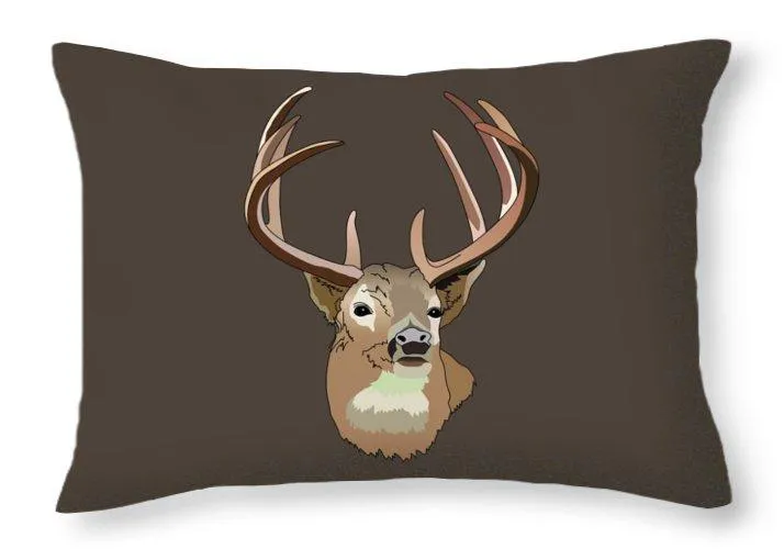 Deer Silhouette - Throw Pillow