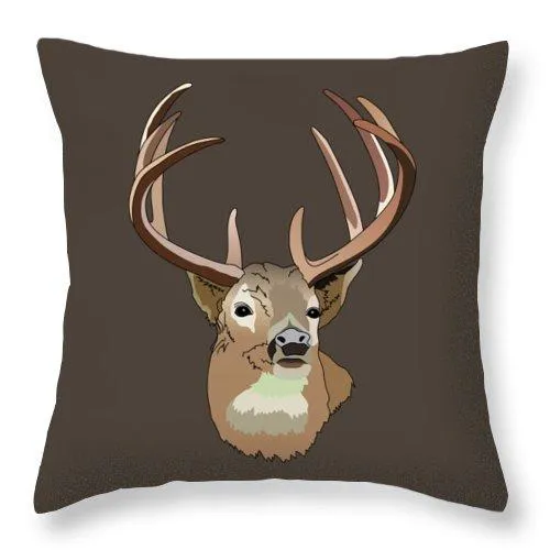 Deer Silhouette - Throw Pillow