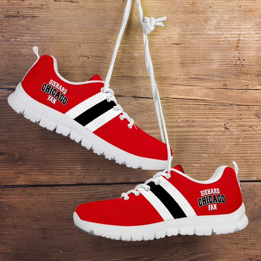 Diehard Chicago Fan Sports Running Shoes White