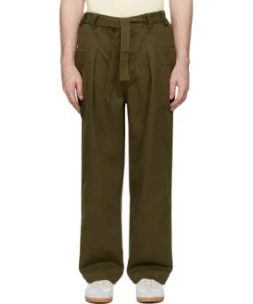 DOCUMENT Khaki Wide Pocket Trousers