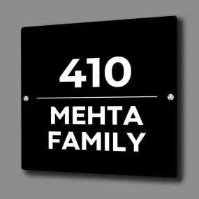 Door Name Plates for Home Personalized Flats Office Signboards - Acrylic