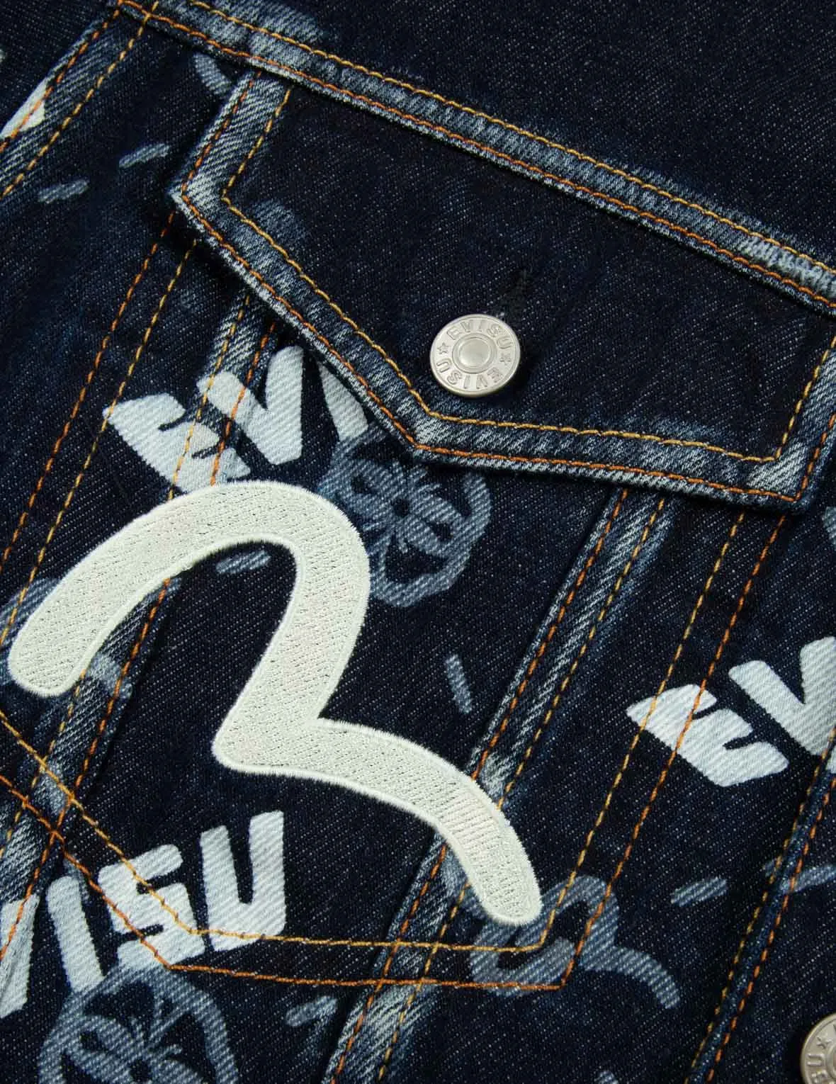 Double Monogram Print Denim Jacket