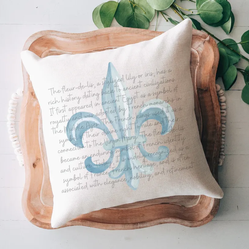 Fleur de Lis Definition Pillow