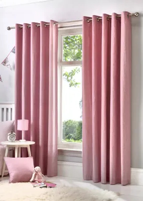 Fusion Sorbonne Pink Eyelet Curtains