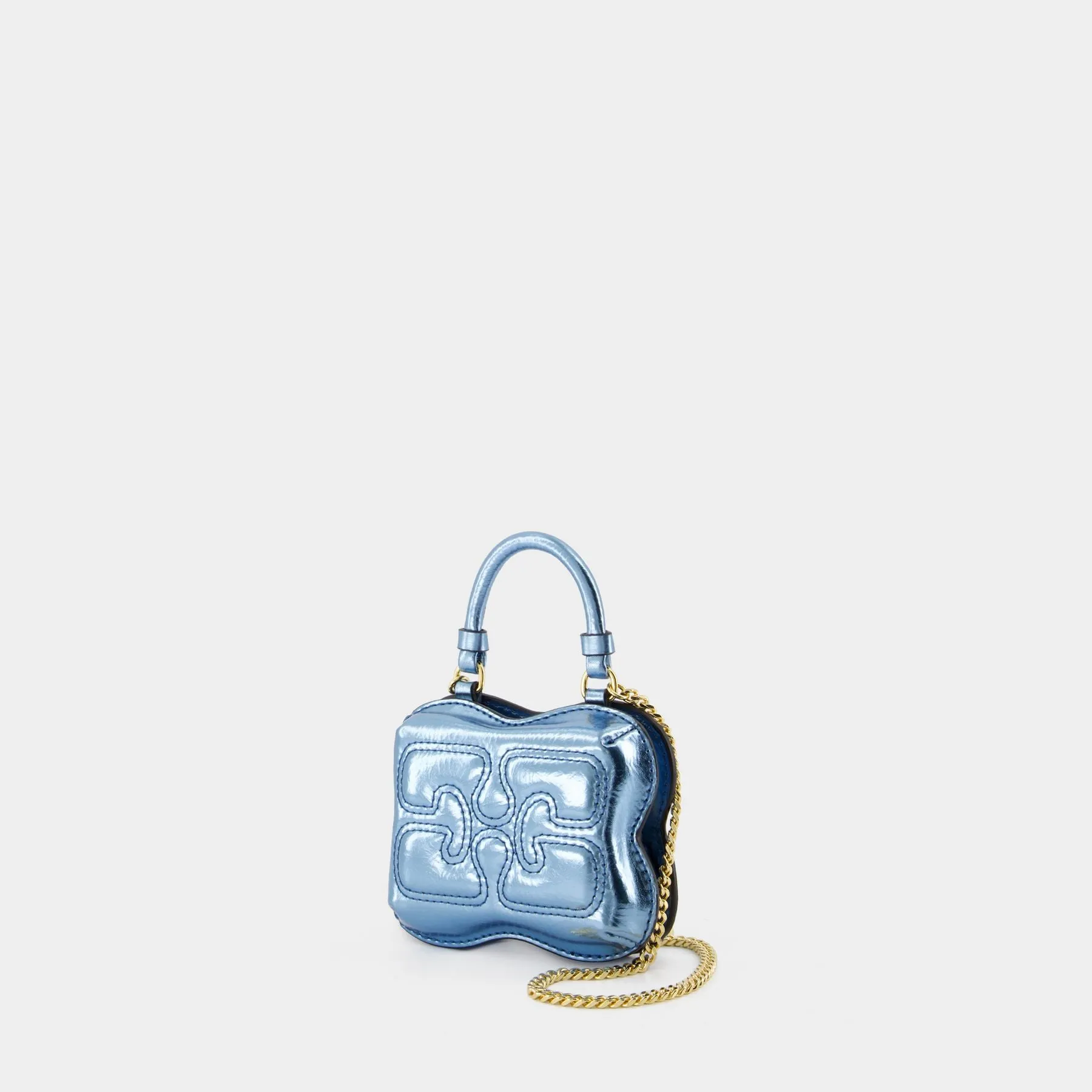 Ganni  Butterfly Nano Crossbody - Ganni - Synthetic Leather - Blue