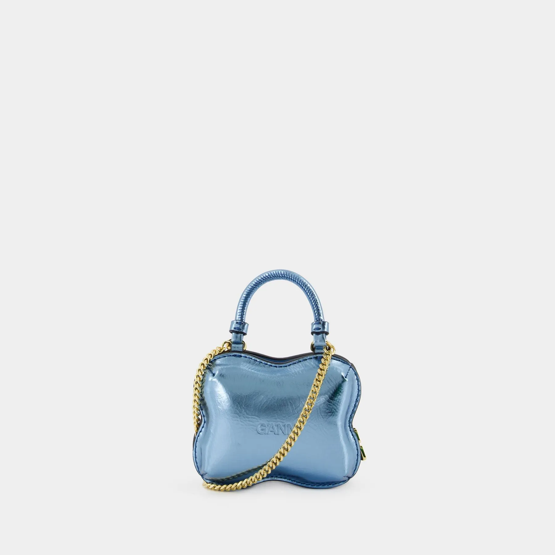 Ganni  Butterfly Nano Crossbody - Ganni - Synthetic Leather - Blue