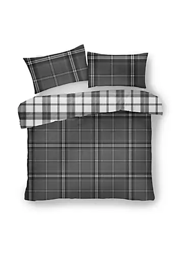 Gaveno Cavailia Bardsley Check Duvet Cover Set - Grey | Kaleidoscope