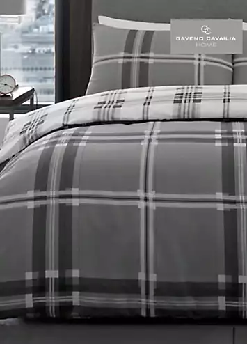 Gaveno Cavailia Bardsley Check Duvet Cover Set - Grey | Kaleidoscope