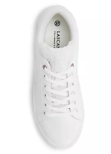 Heart Print Lace Up Trainers by LASCANA | Look Again