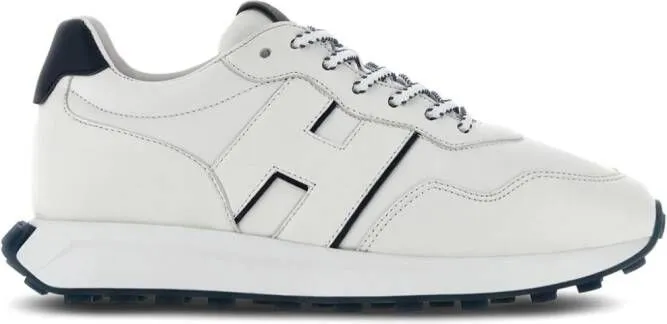 Hogan logo-patch lace-up sneakers White