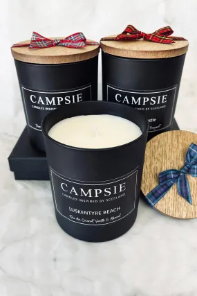 Home Fragrance | Luskentyre Beach Scottish Tartan Candle | CAMPSIE Candles