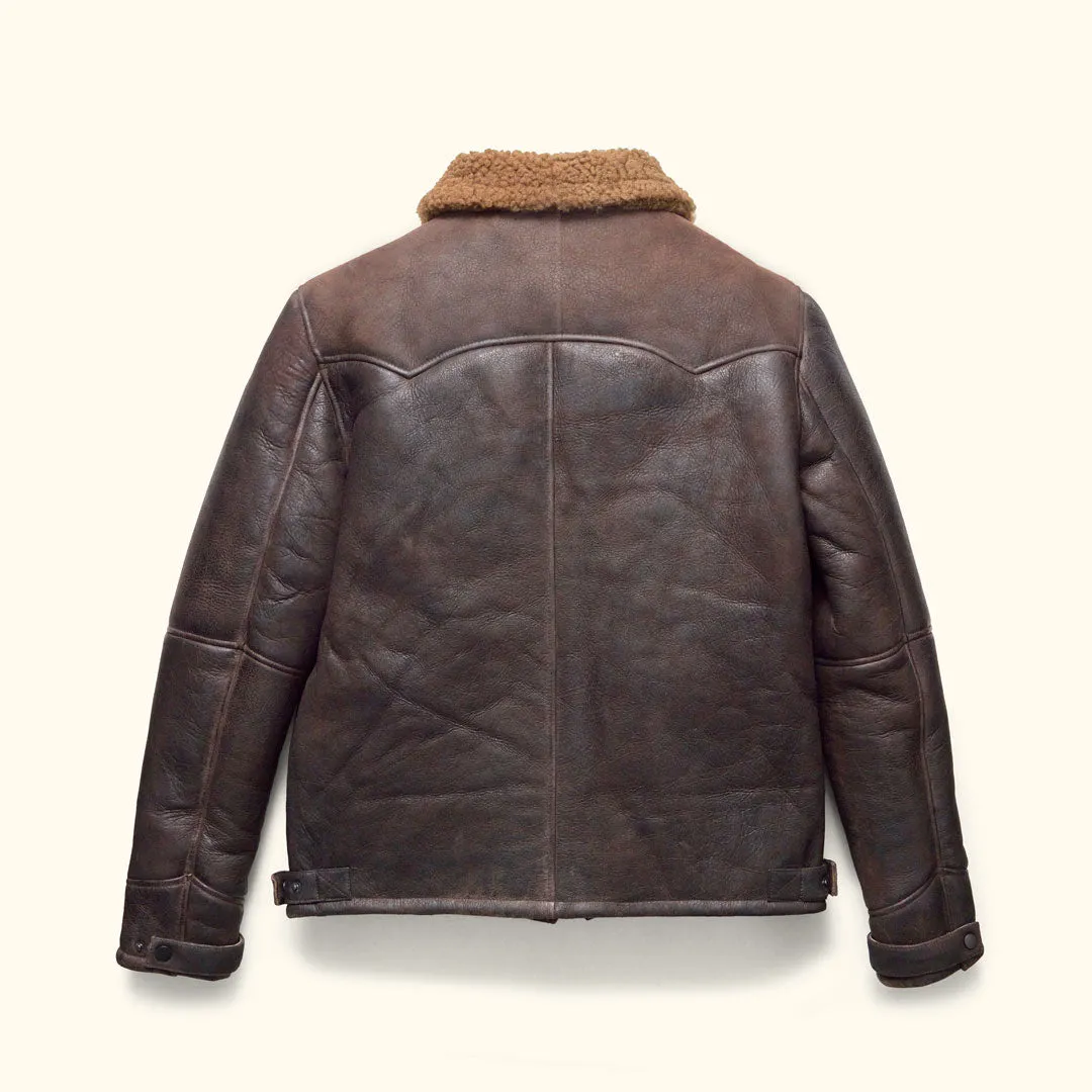 Jackson Shearling Leather Jacket | Brown