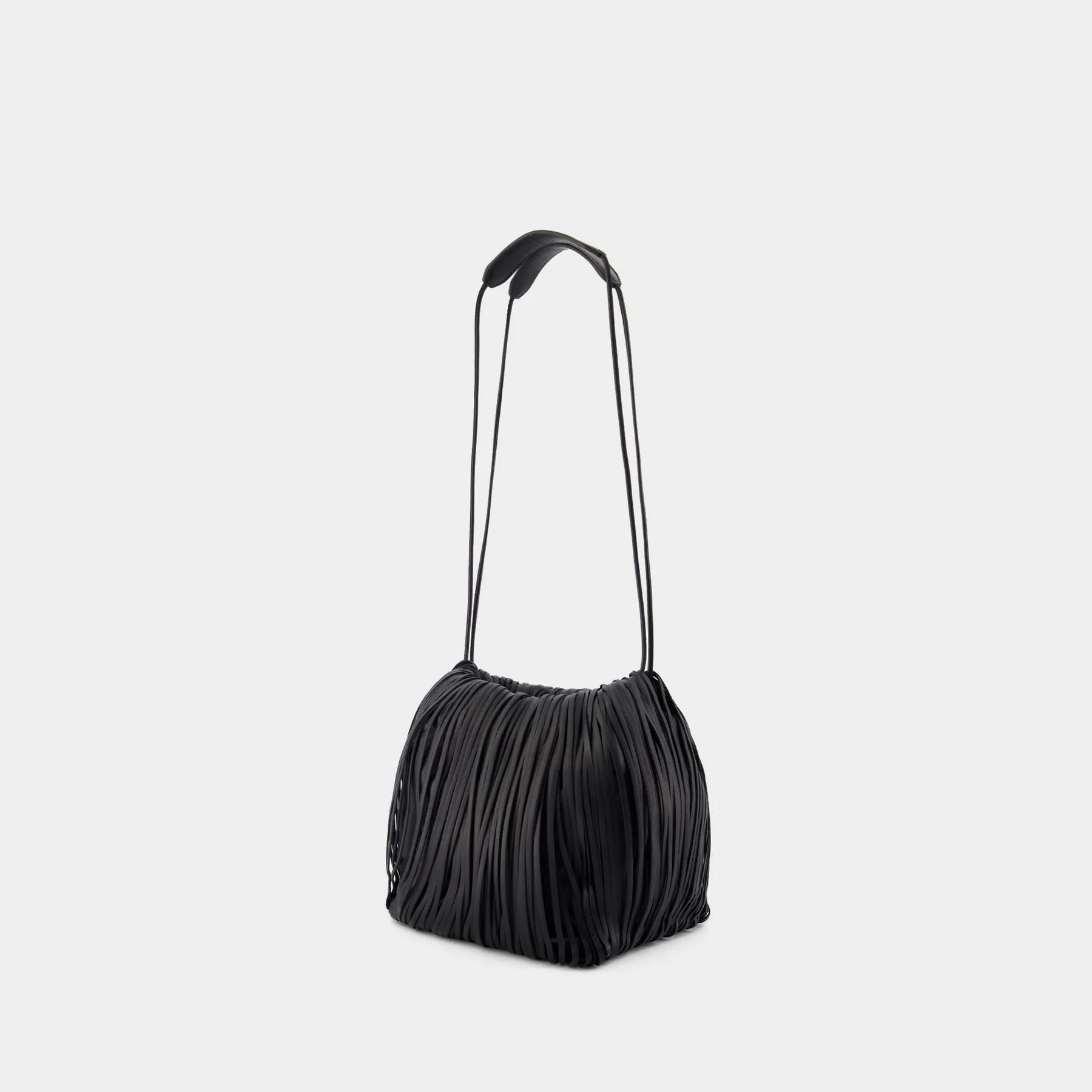 Jil Sander  Dumpling Fringe Crossbody - Jil Sander - Leather - Black