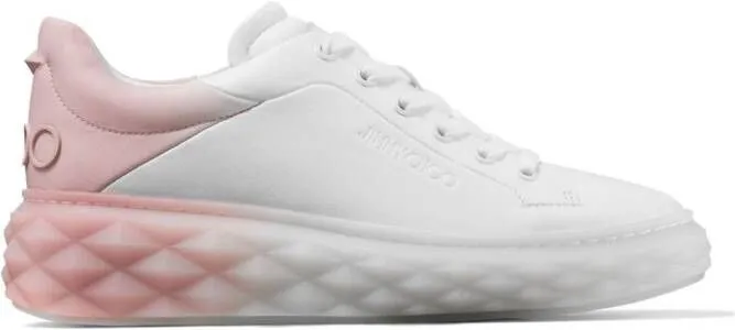 Jimmy Choo Diamond Maxi leather sneakers White