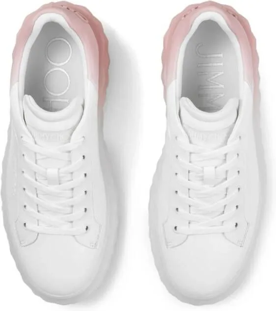 Jimmy Choo Diamond Maxi leather sneakers White