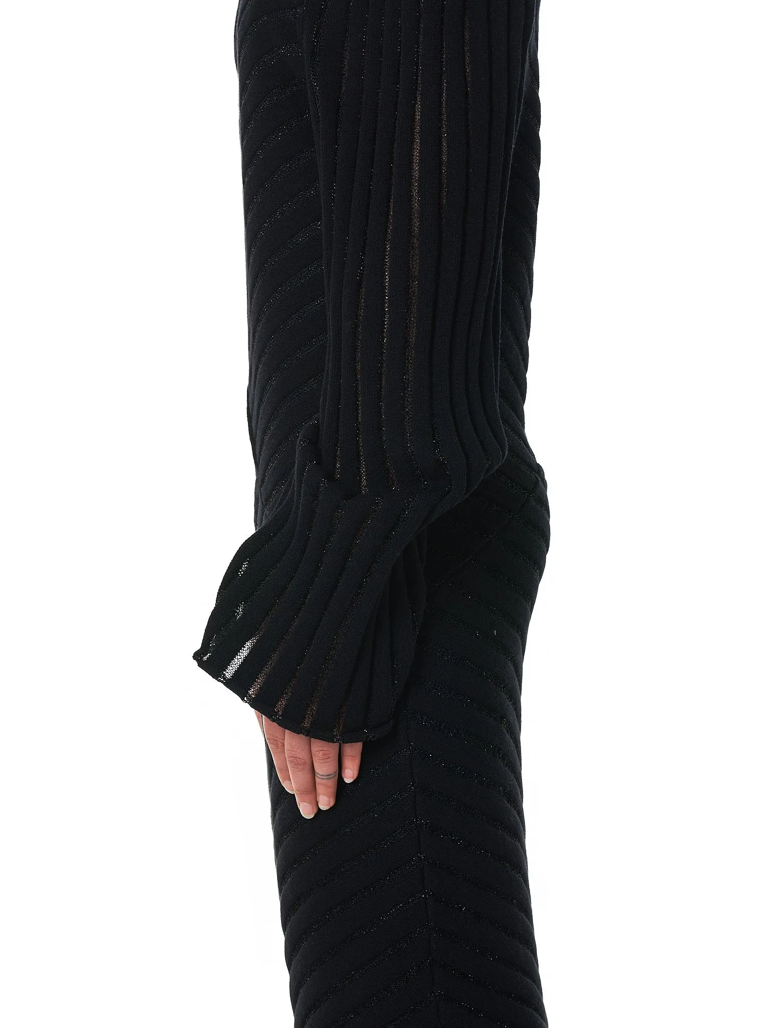 Knit Turtleneck Dress (D10-BLACK)