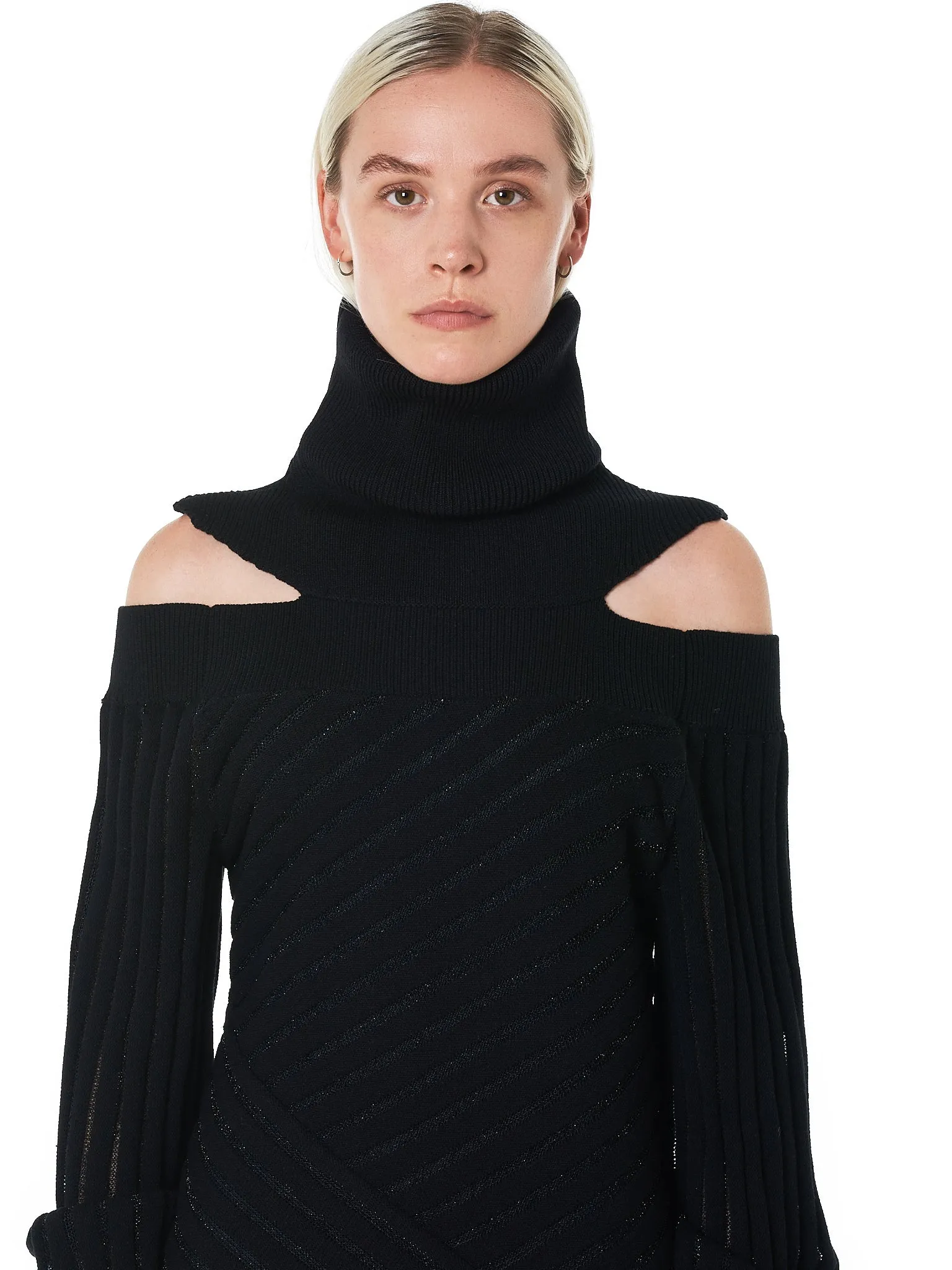 Knit Turtleneck Dress (D10-BLACK)