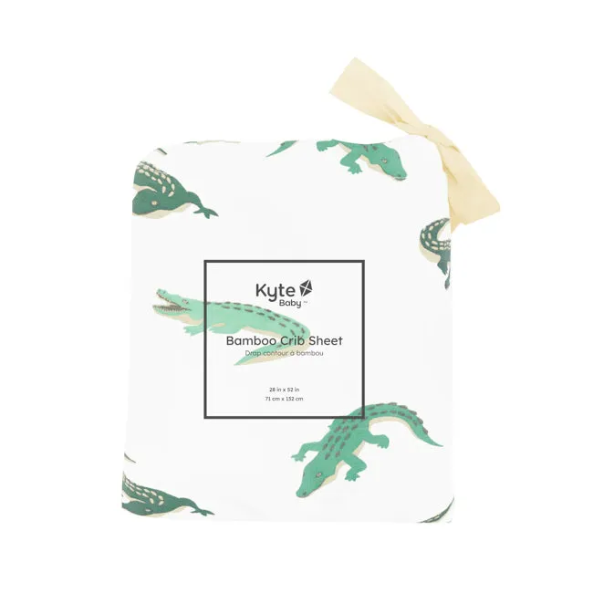 Kyte Baby Printed Crib Sheet in Crocodile