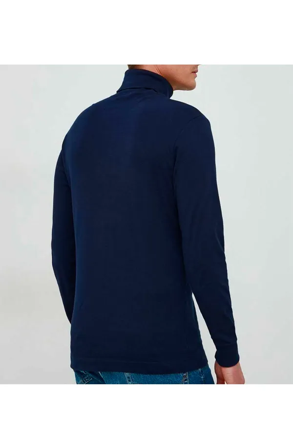 Lacoste High Turtleneck Logo Navy