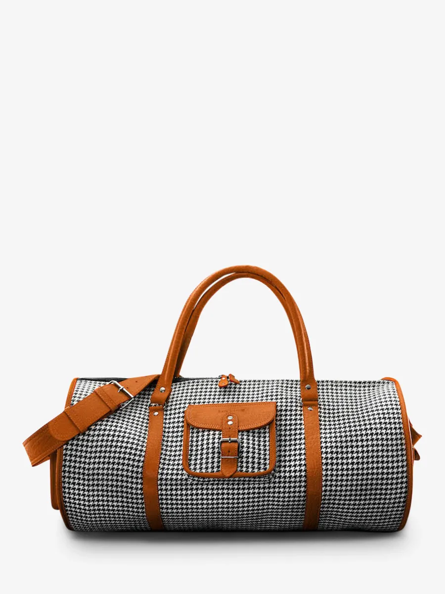 leather travel bag Orange - LeVoyageur XL Grand Prix Tangerine | PAUL MARIUS