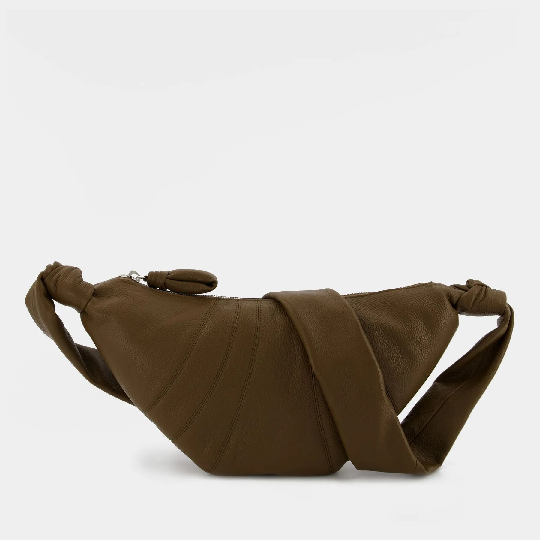 Lemaire  Small Croissant Crossbody  - Lemaire - Olive Brown - Leather