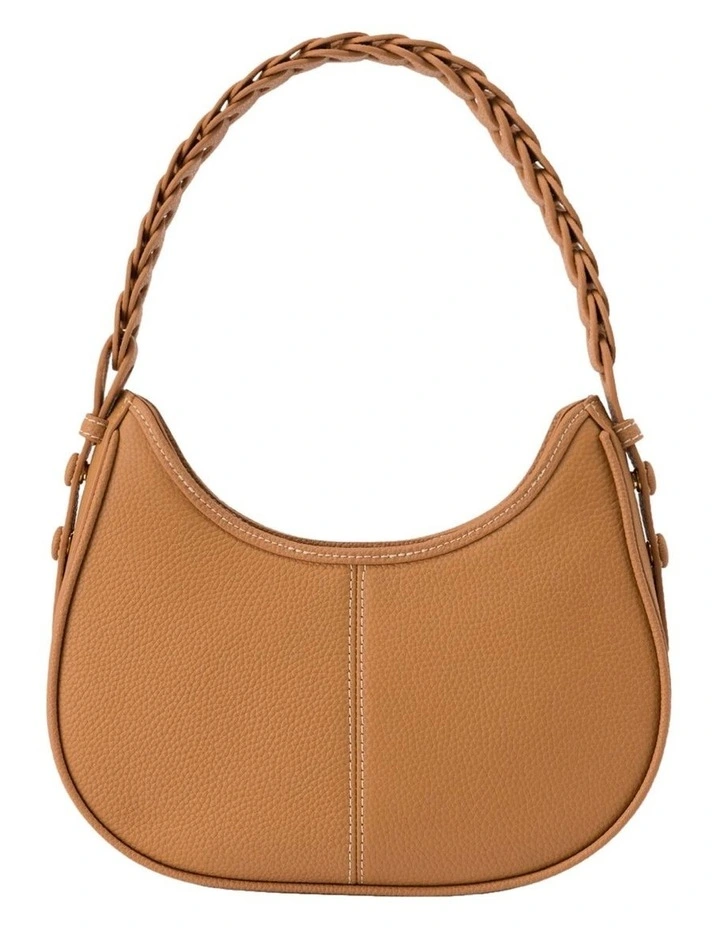 Lidia Leather Shoulder Bag in Tan