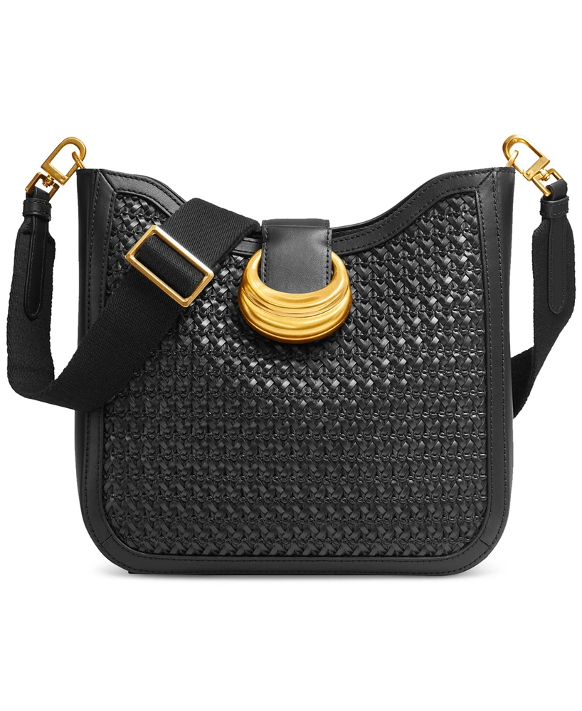 Macy's Donna Karan Valley Stream Woven Buckle Crossbody