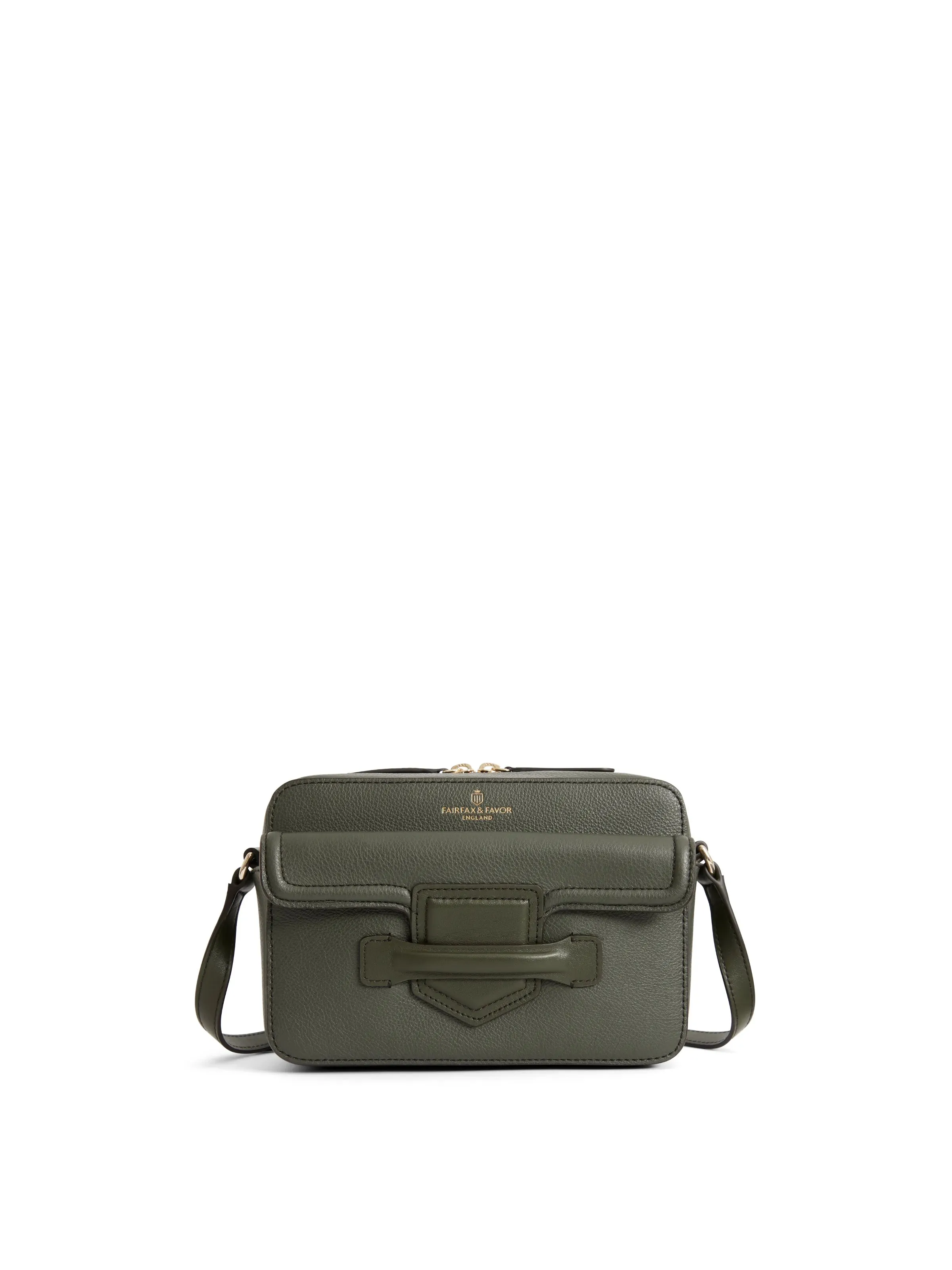 Massingham moss green leather Crossbody Bag