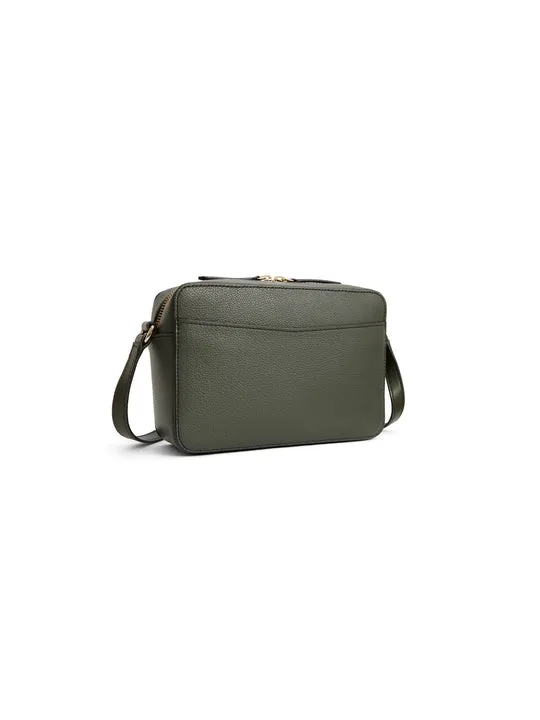 Massingham moss green leather Crossbody Bag