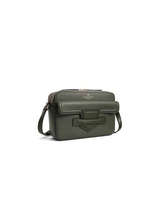 Massingham moss green leather Crossbody Bag